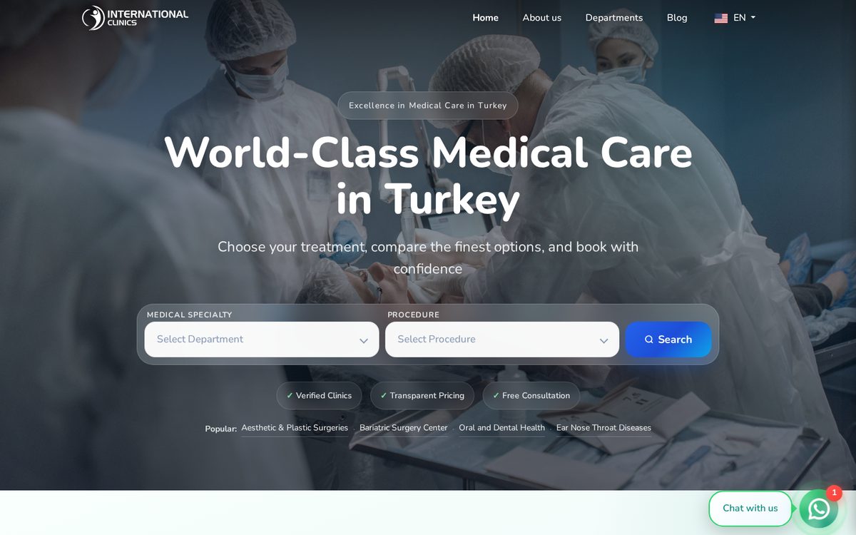 International Clinics — website screenshot