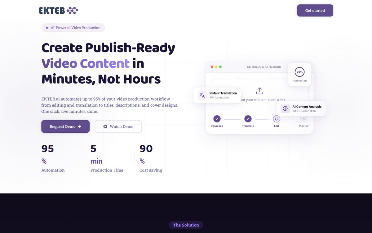 Ekteb.ai — website screenshot