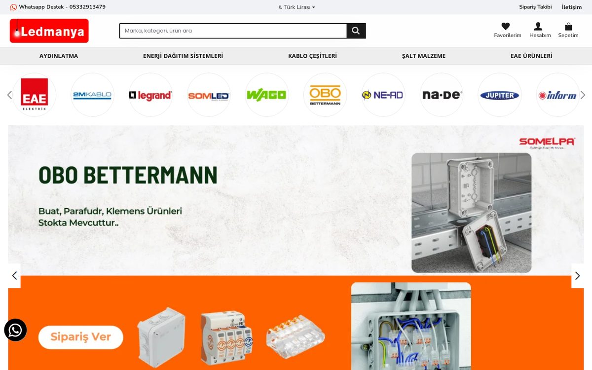 Ledmanya — website screenshot