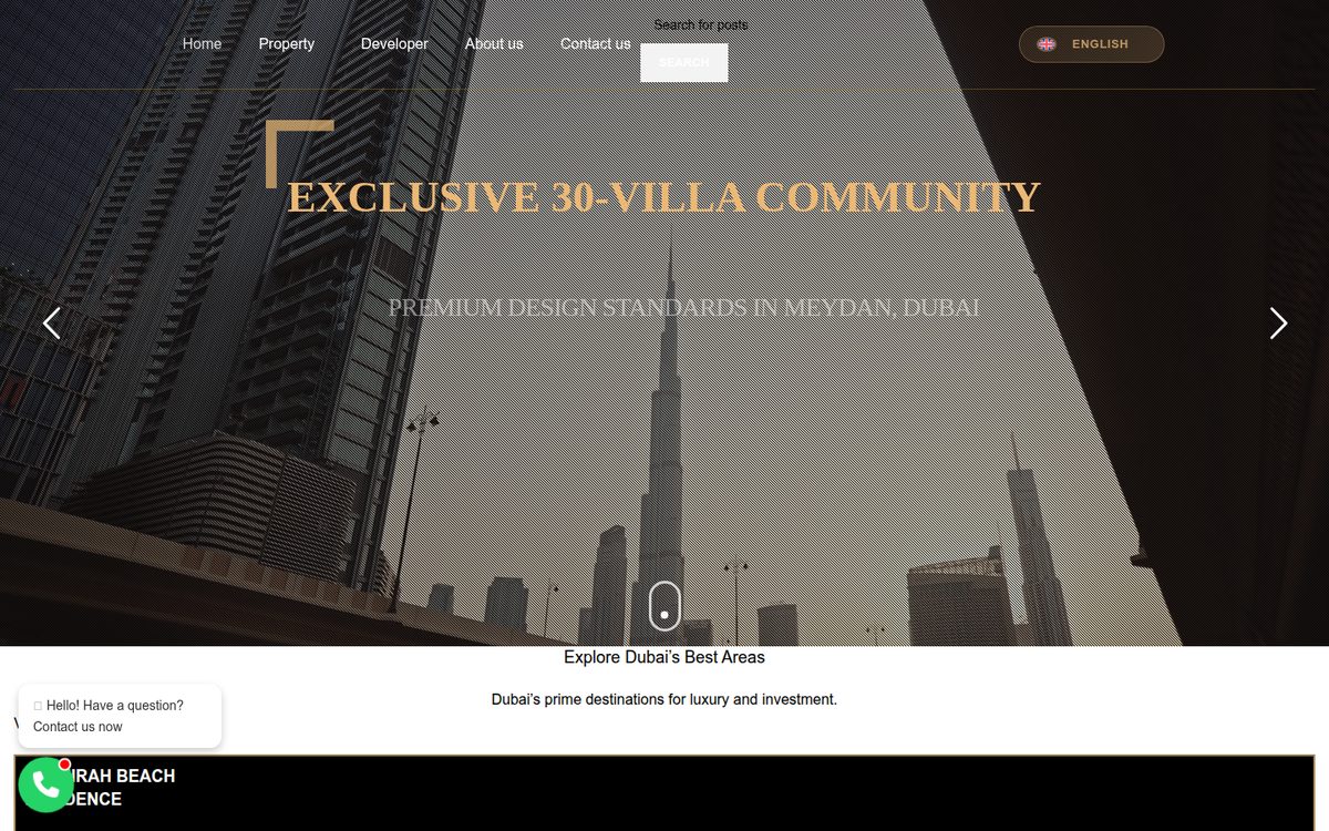 Modern Homes — Dubai — website screenshot