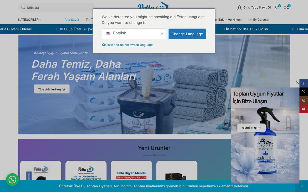 Pellabez — website screenshot